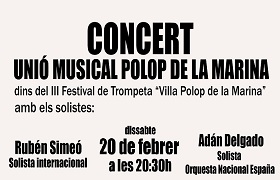 Concert Unió Musical de Polop amb Ruben Simeó i Adan Delgado